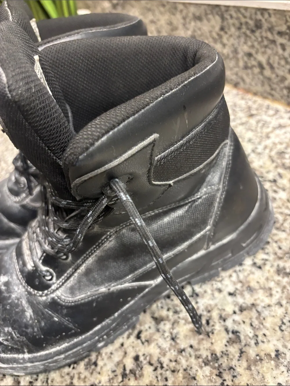 Black Men's Work Boots - Durable All-Weather Safety Boots